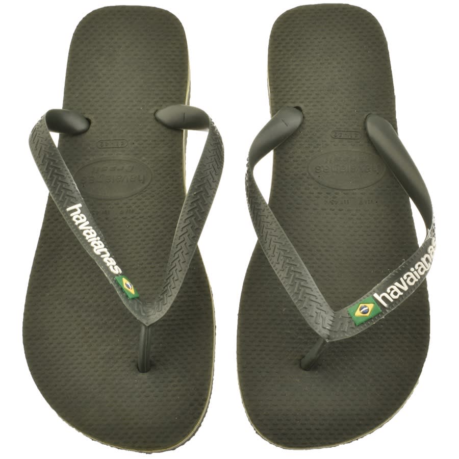 Alternative Image for ProductHavaianas Brazil Logo Flip Flops Green1